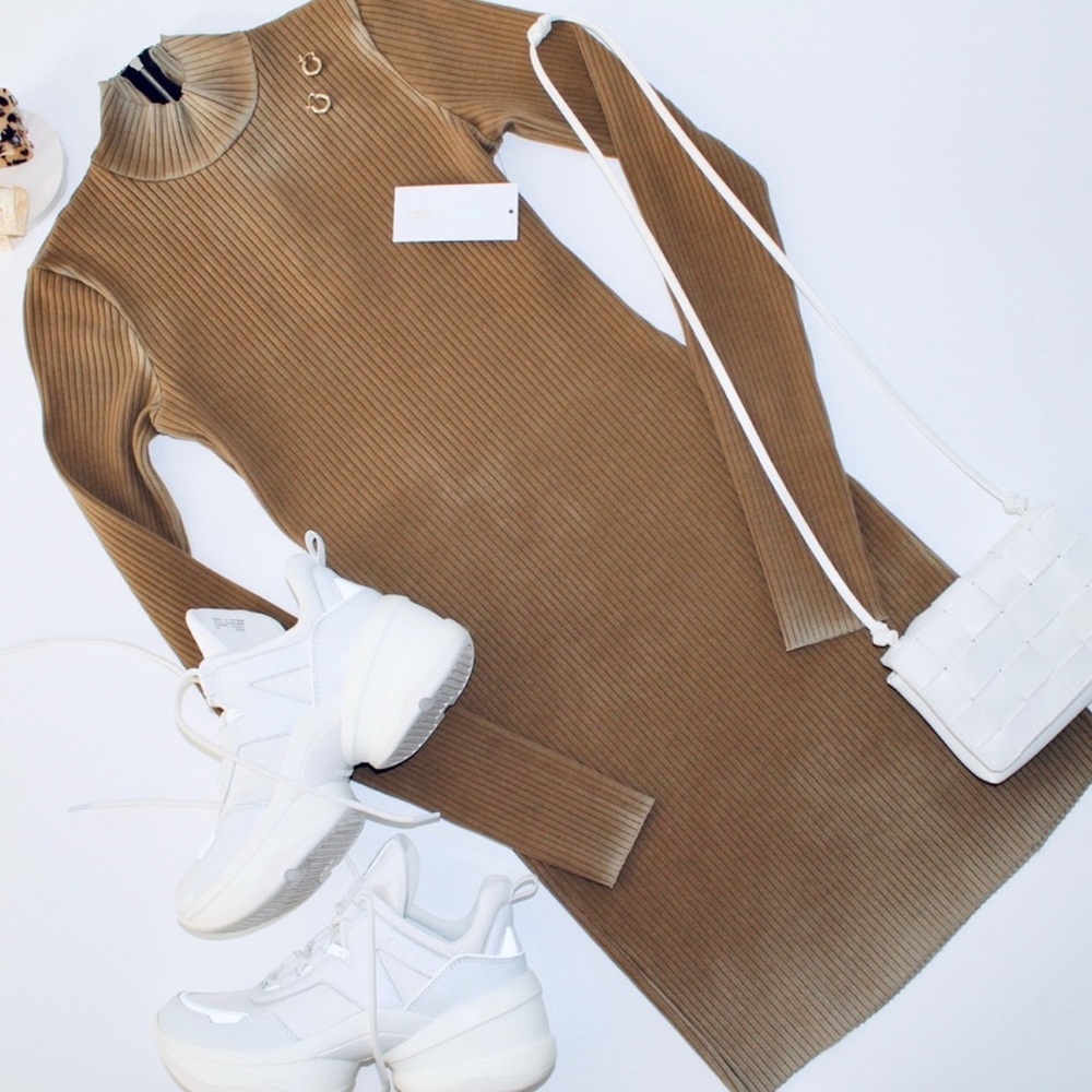 COTTON CITIZEN Ibiza Turtleneck Mini Dress